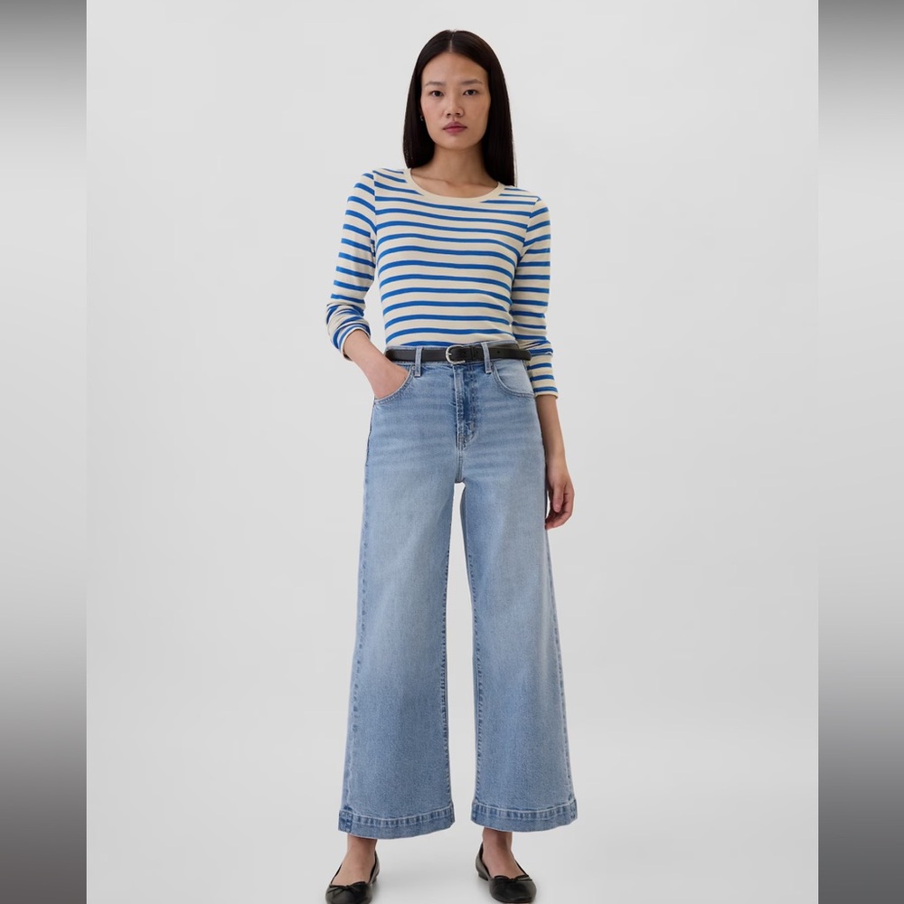 GAP Factory high rise wide leg crop jeans